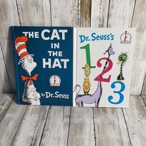 Dr. Seuss The Cat in the Hat & 1 2 3 Beginner Books Hardcover Childrens